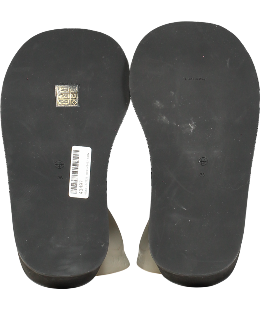 The Row Brown Ginza Leather Platform Flip Flops UK 5 EU 38 👠