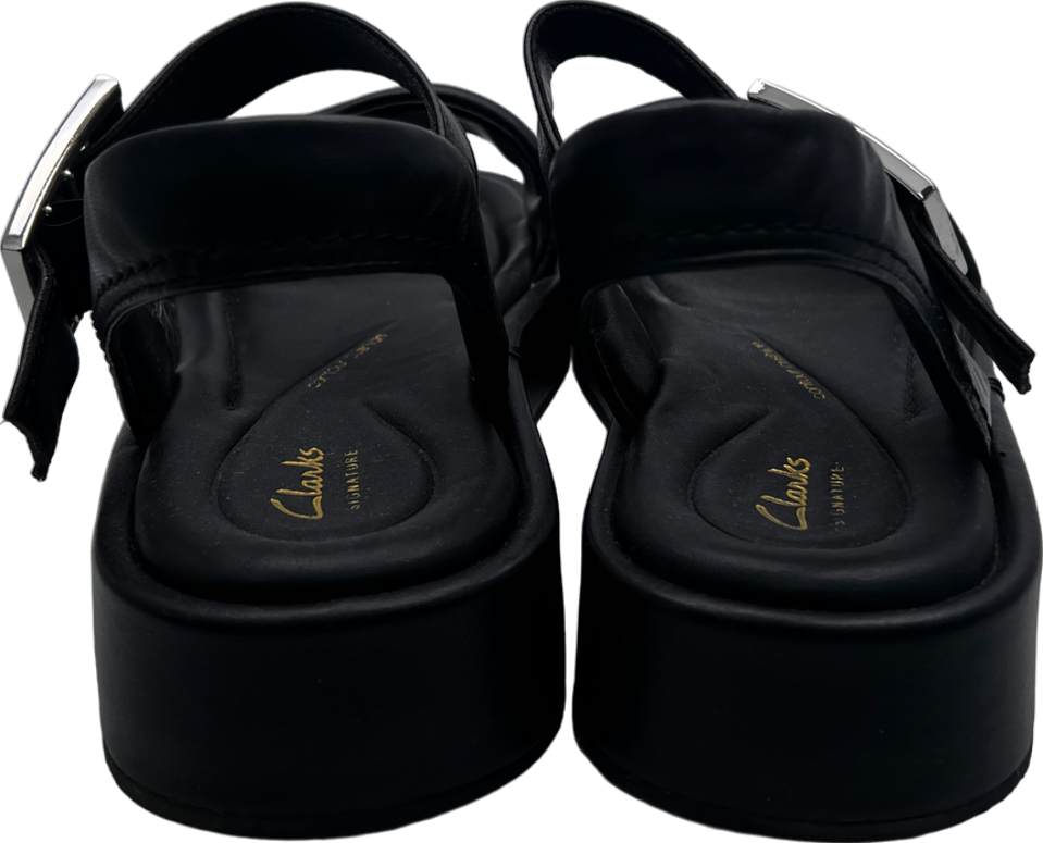 Clarks Black Alda Strap Leather UK 7 EU 40 👠