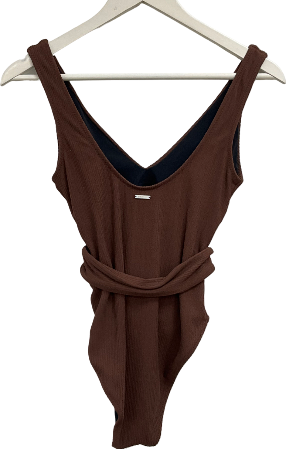 Berlook Brown One Piece Swimming Costume UK XS