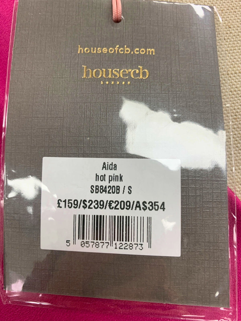 House Of CB Hot Pink Aida Dress UK S