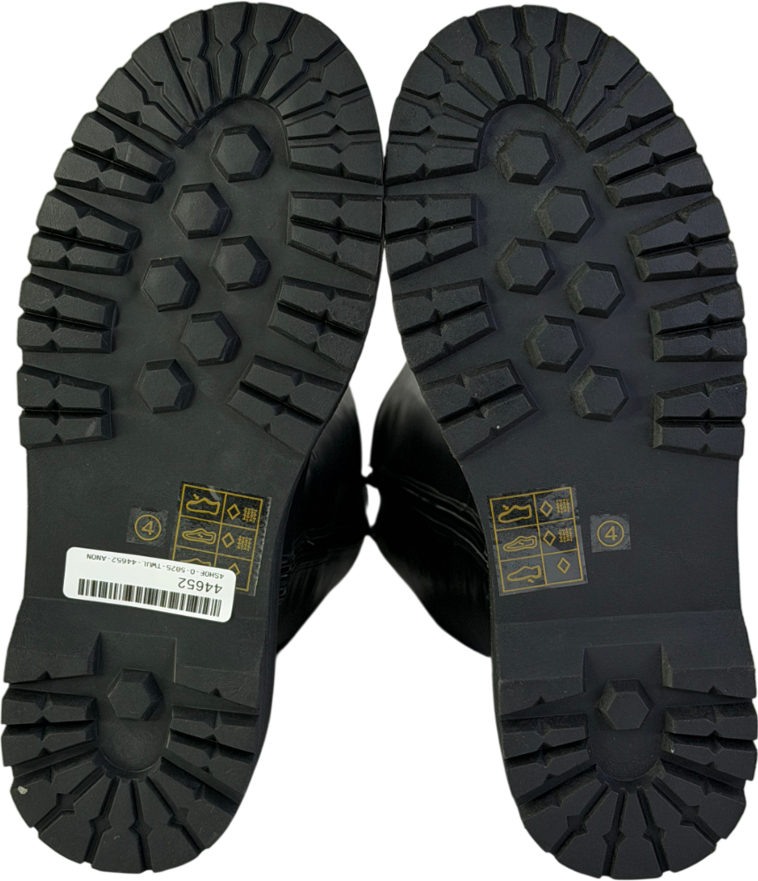 Public Desire Black Knee High Chunky Sole Boots UK 4 EU 37 👠