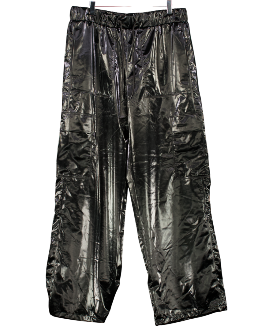 Rains Black Cargo Rain Pants Wide UK XL