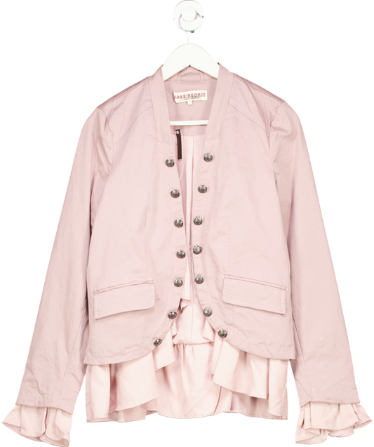 Free People Pink Romantic Ruffles Jacket UK S