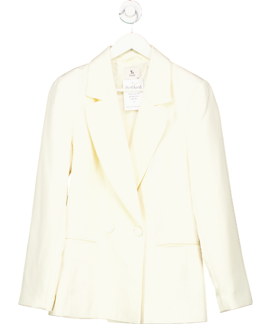 TU. Cream Tailored Relaxed Fit Blazer UK 12