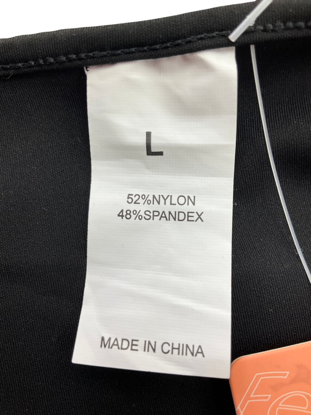 FeelinGirl Black Deep V Neck U Ring Bodysuit UK L