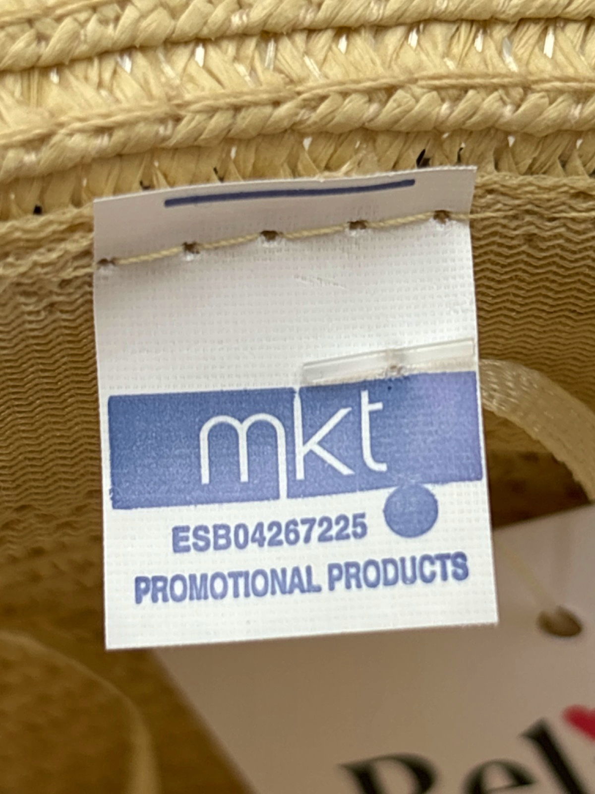 MKT Beige Straw Sun Hat One Size