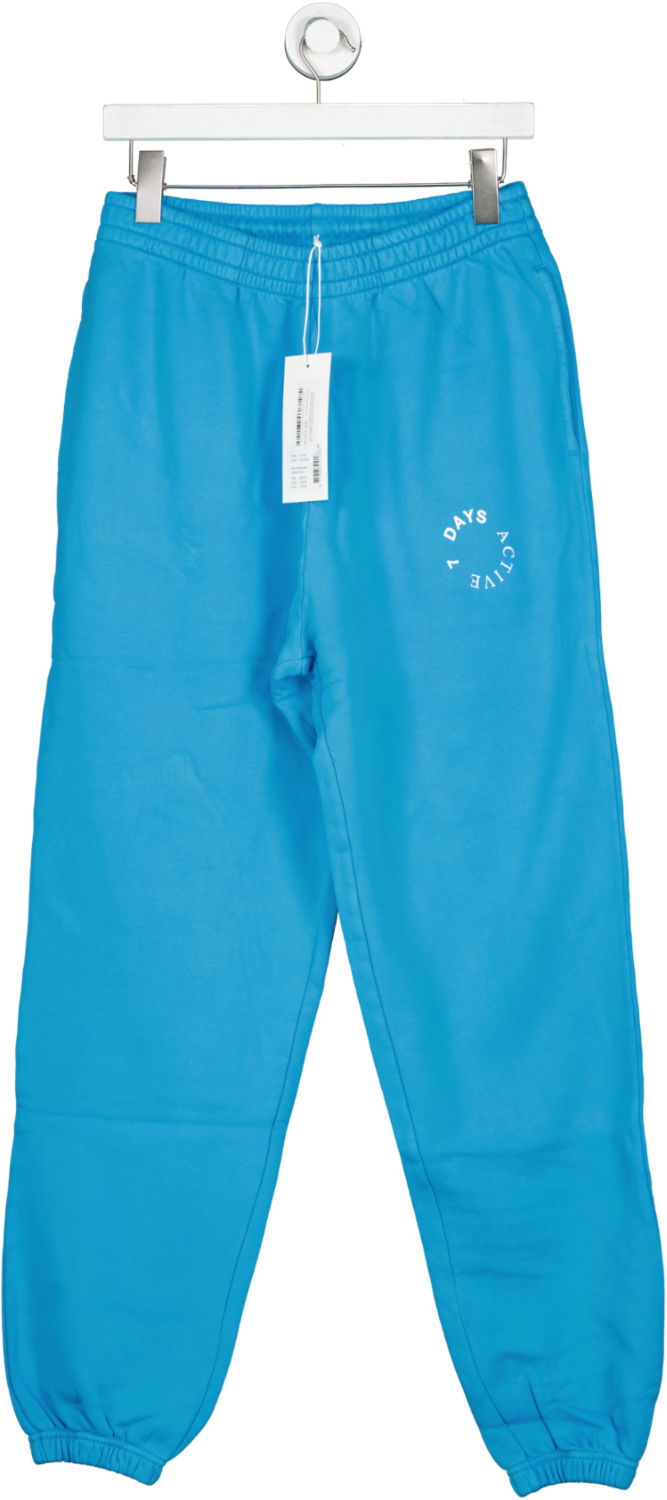 7 Days Active Blue 100% Organic Soft Cotton Monday Joggers Bnwt UK L