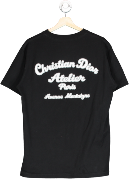 Christian Dior Black Atelier Paris T Shirt UK S