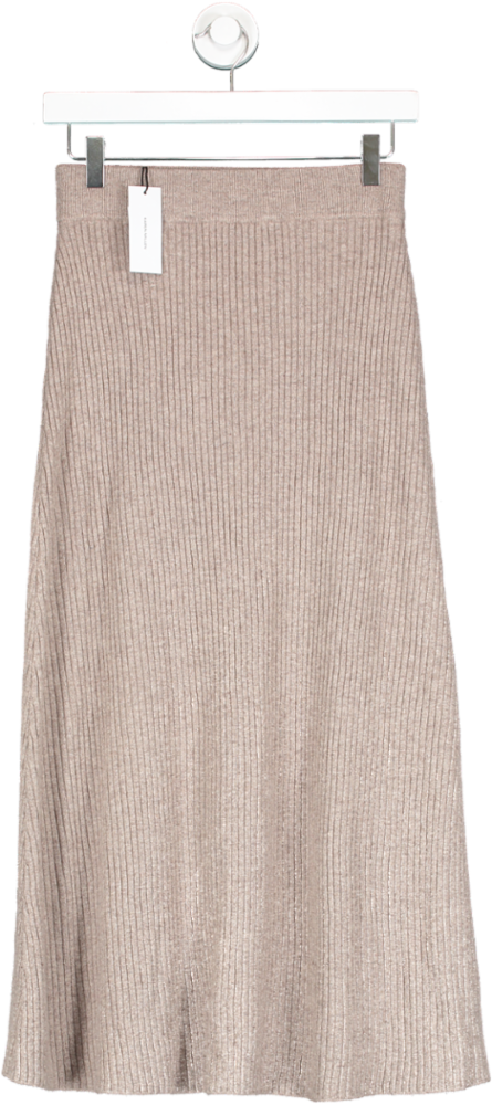 Karen Millen Brown Cashmere Wool Knit Skirt UK S