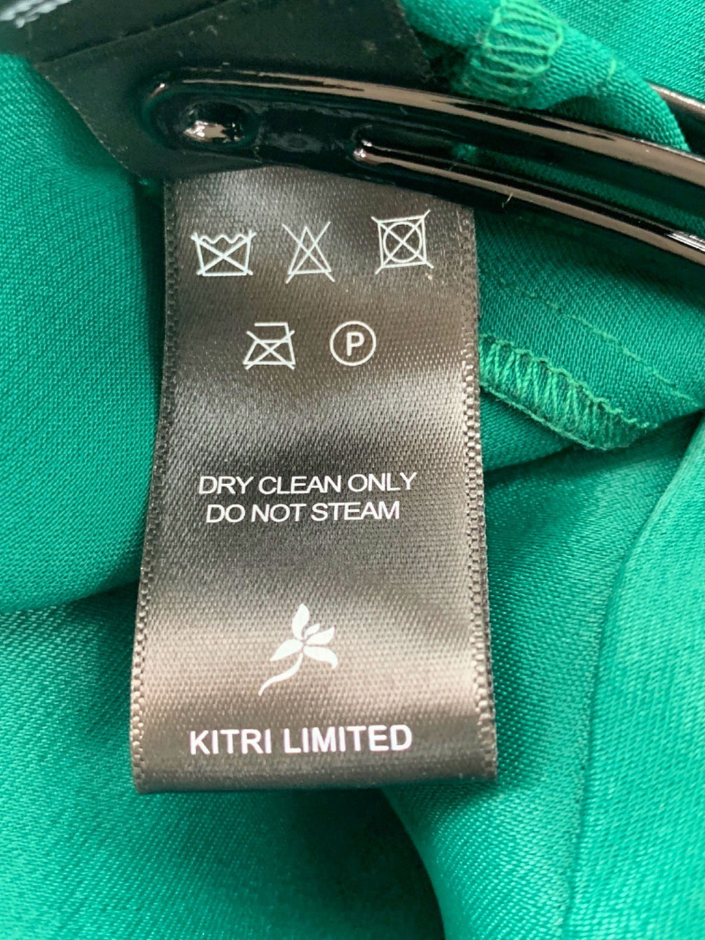 Kitri Green Satin Pyjamas with Feather Trim UK 8