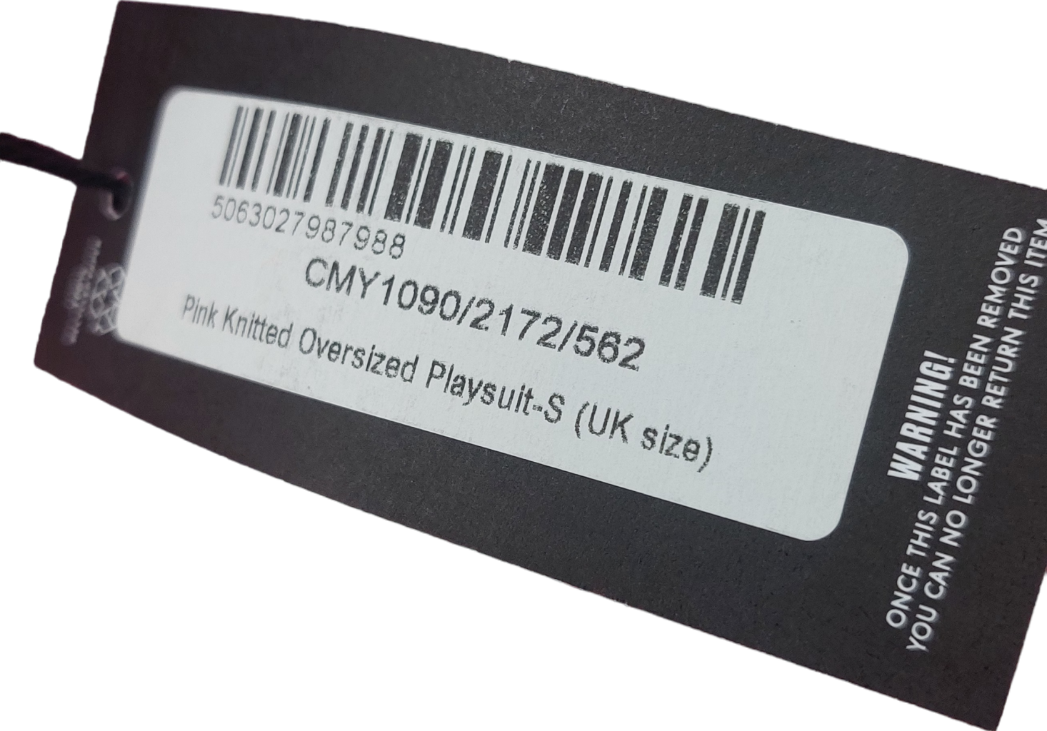 PrettyLittleThing Pink Knitted Oversize Playsuit UK S