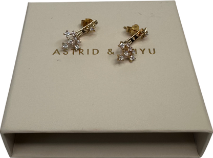 Astrid & Miyu Cosmic Star Crystal Ear Jacket in 18k Gold plate