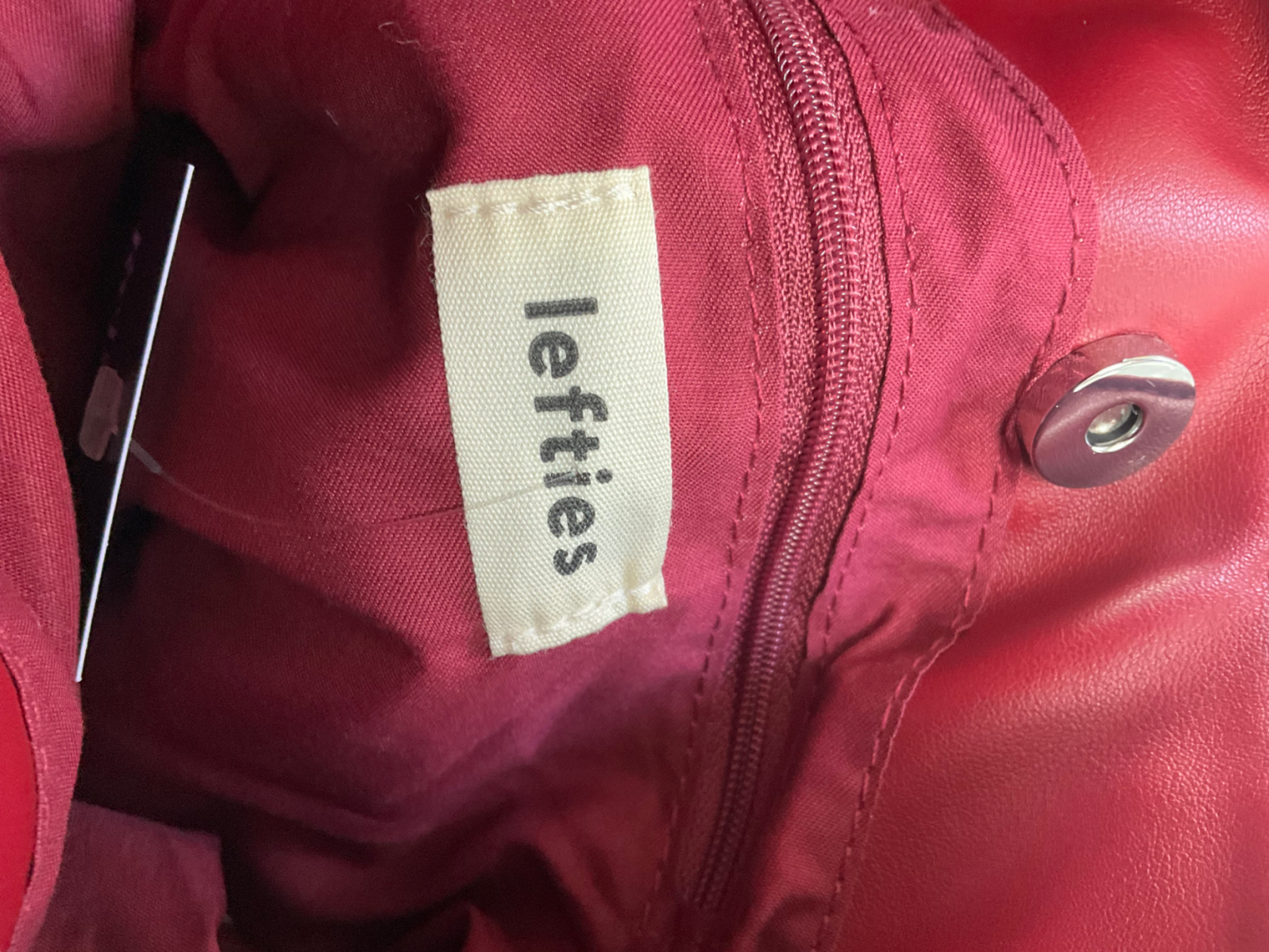 lefties Red Studded Bucket Bag One Size