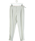 REISS Grey Slim Fit Prince Of Wales Rolled Hem Trousers W30