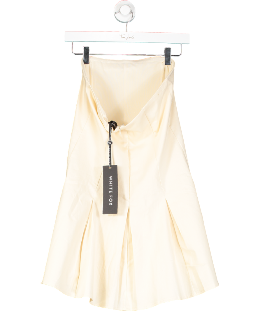 White Fox Cream Eternal Echoes Mini Dress UK L