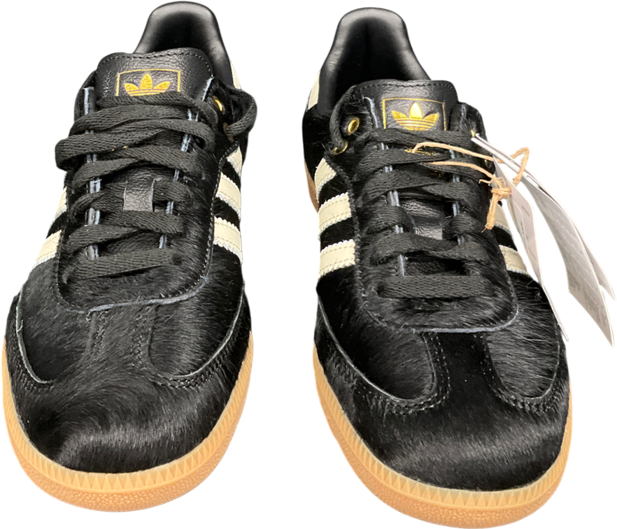 adidas Samba Og Trainers Pony Hair Effect Core Black Cream White Gum UK 6 EU 39 👠