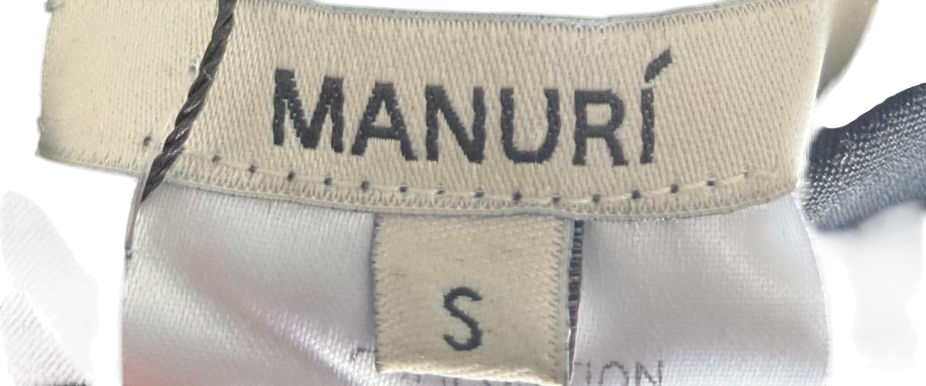 Manuri Black Pleat-detail Two-pocket Palazzo Pants UK S