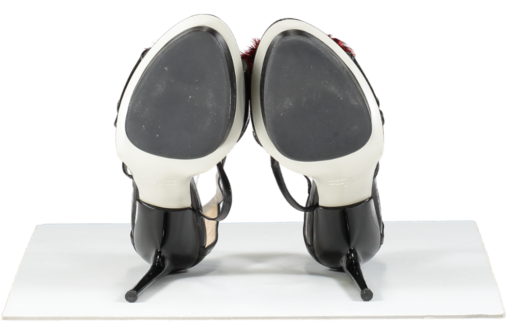 Jason Wu Black Esme Feather Sandal UK 8 EU 41 👠