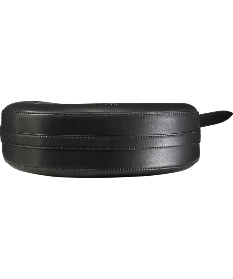 Charles & Keith Black Kora Metallic-accent Moon Bag