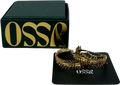 OSSR Metallic Feather Hoop Earrings One Size
