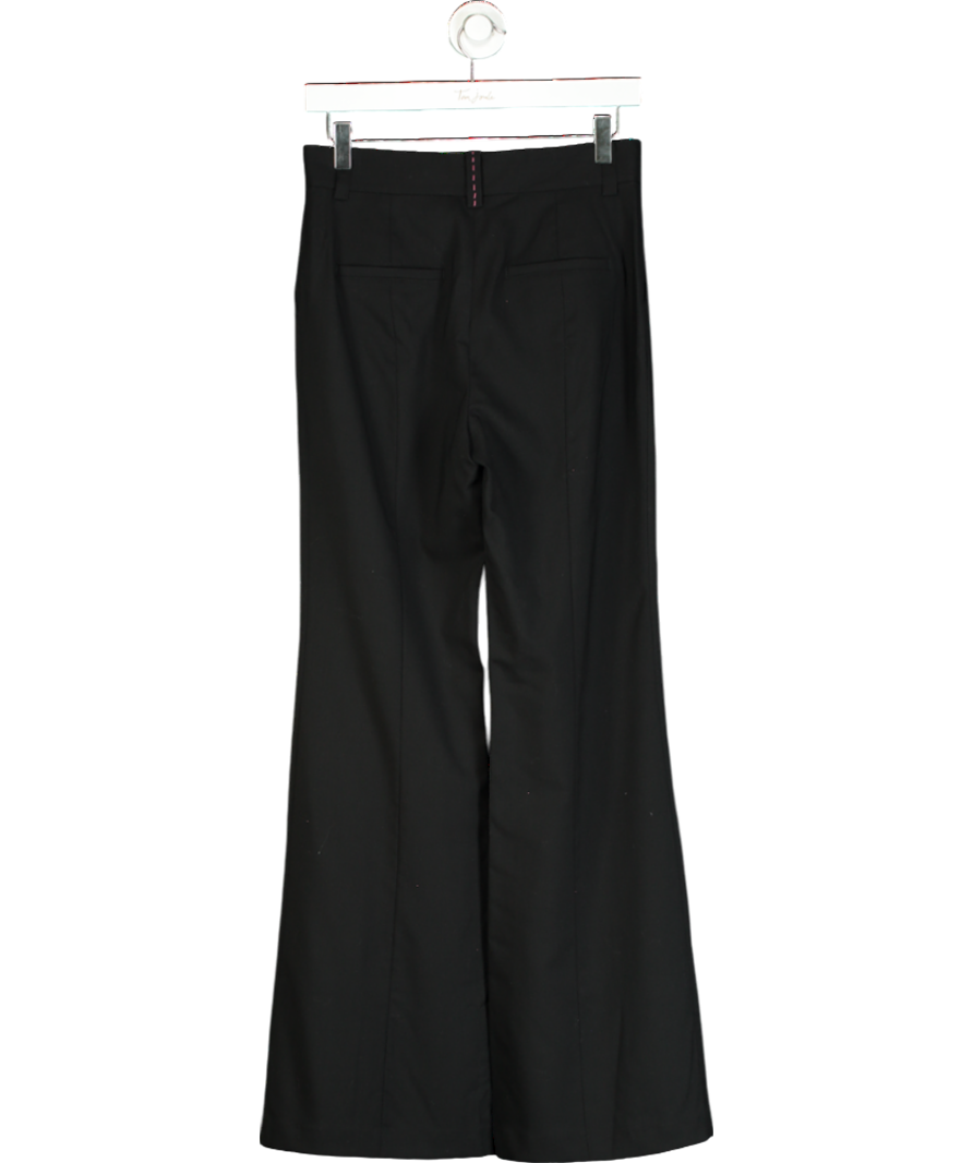 Fabrique x Eszter Áron Black Chance Flared Suit Trousers In Fine Wool UK S