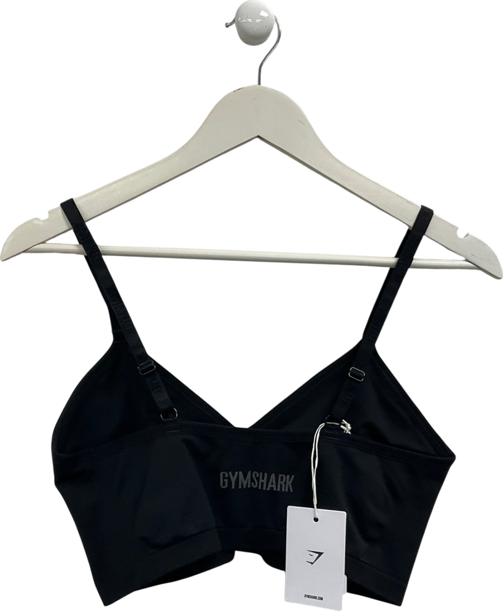 gymshark Black Seamless V Neck Bralette UK XL