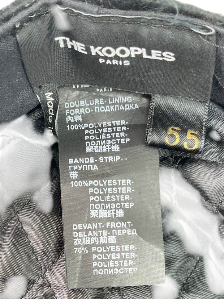 The Kooples Beige Trendy Black Cap UK S/M