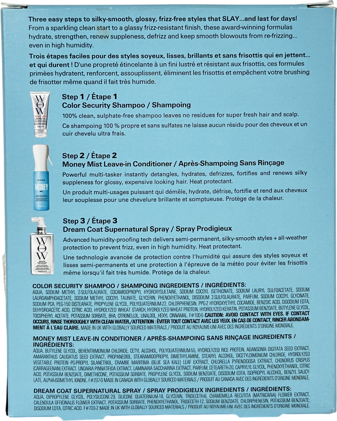 Color Wow Slay Anti-frizz Kit Universal 75ml, 200ml, 150ml