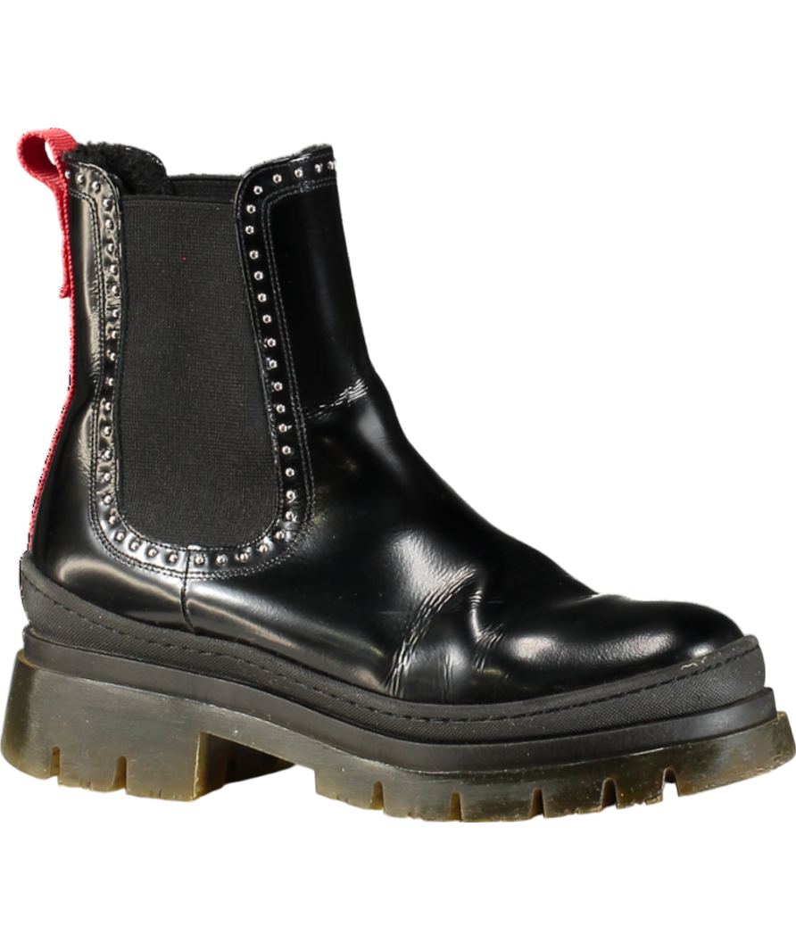 Camilla Elphick Black Leather Maddison Ankle Boots UK 5 EU 38 👠