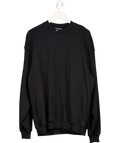 Represent Black Oversized Crew Neck Sweatshirt With Logo Plaque UK L