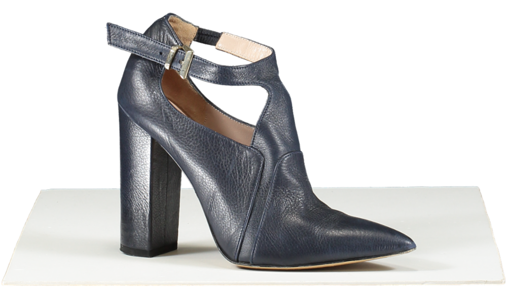 De Siena Blue Ankle Strap Cut Out Boots UK 5 EU 38 👠
