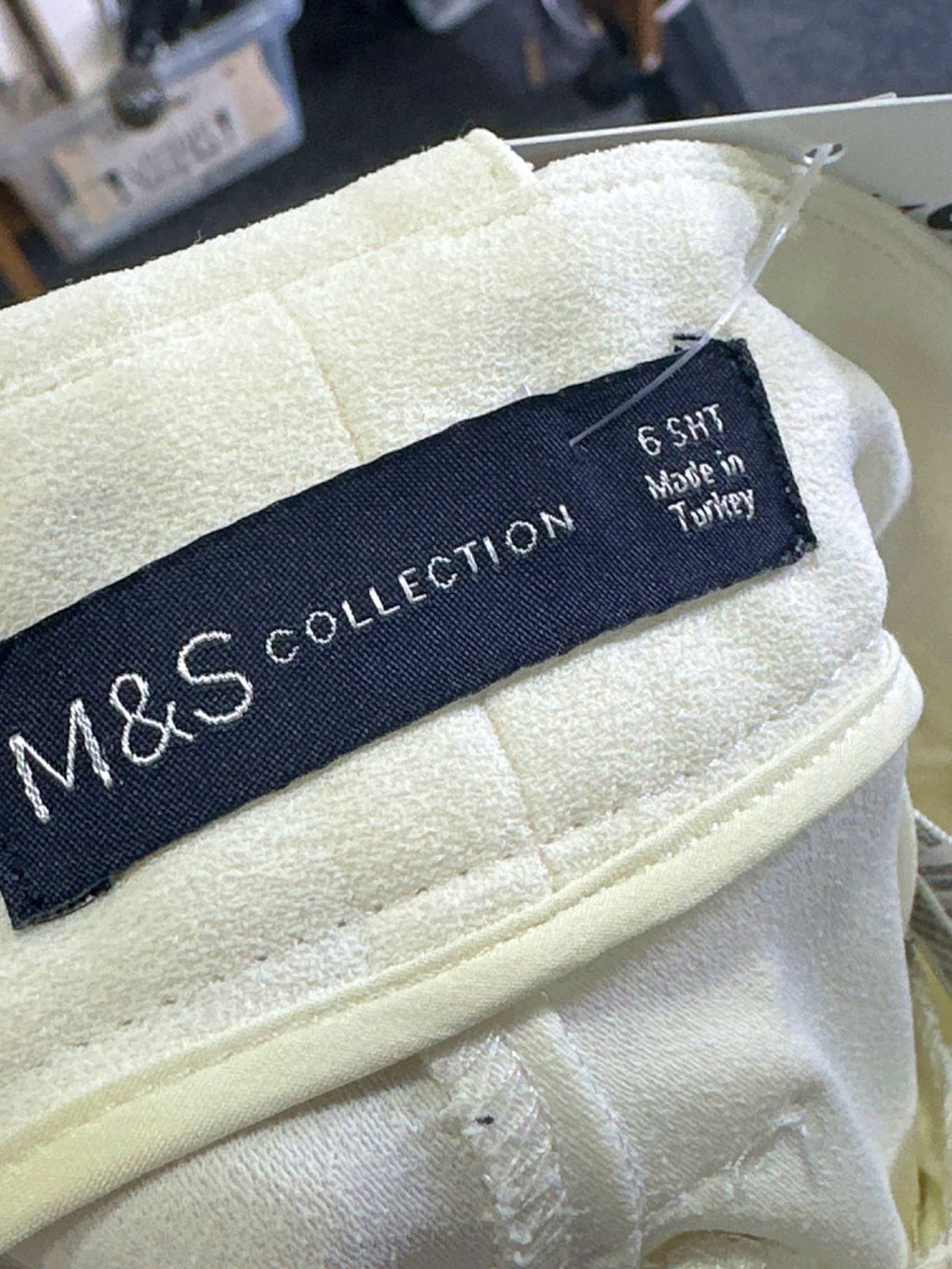 M&S Collection Ivory Trousers UK 6 Short