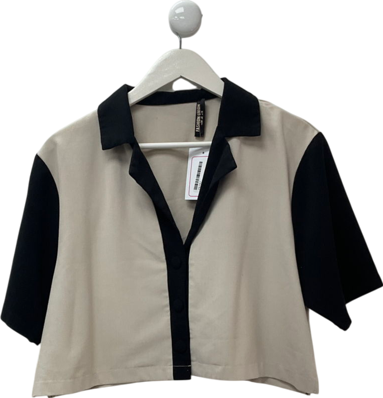 fashion union Beige Relaxed Boxy Shirt UK 10