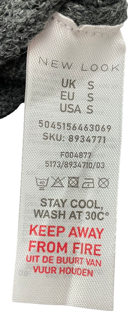 New Look Grey Roll Neck Step Hem Jumper UK S