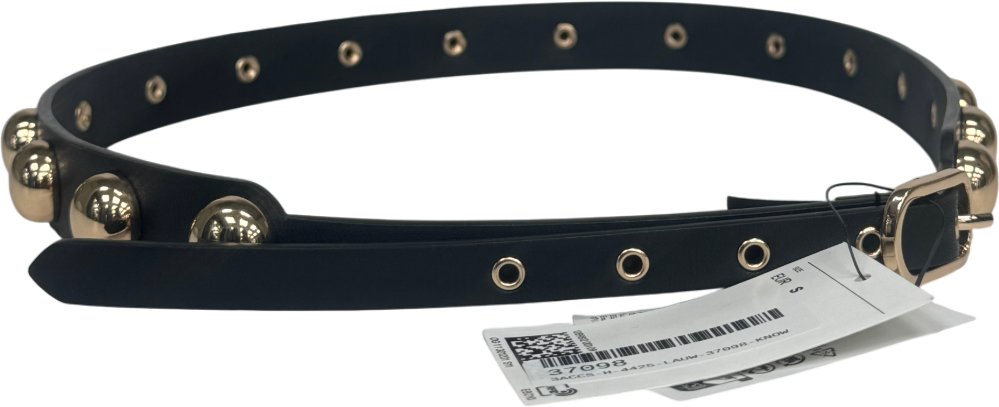 H&M Black Studded Belt UK S
