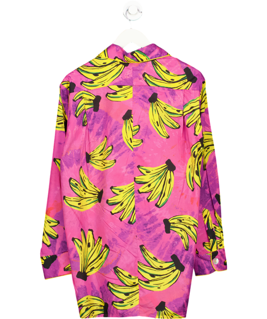 Farm Rio Pink Cotton Banana Print Shirt UK M