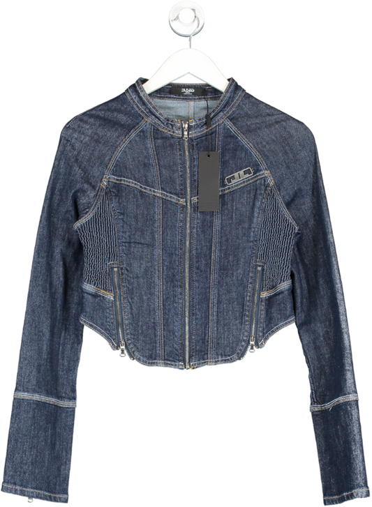 Jaded London Blue Hudson Indigo Denim Wash Corset Jacket UK L