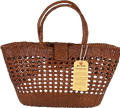 RIXO Brown X Dragon Diffusion Lucine Leather Bag