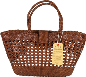 RIXO Brown X Dragon Diffusion Lucine Leather Bag