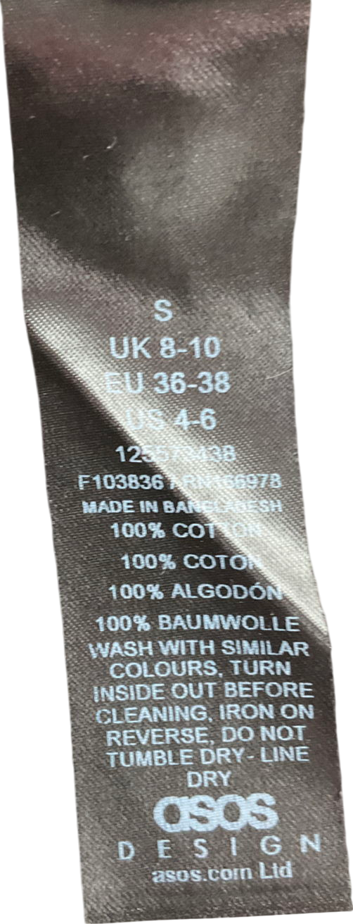 ASOS Minimal Denim Shirt In Lightwash Blue UK S