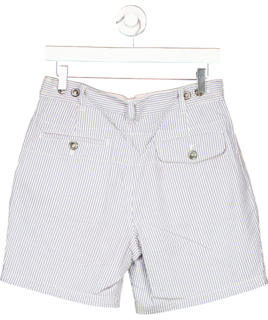 Drakes Blue Cotton Striped Shorts W32