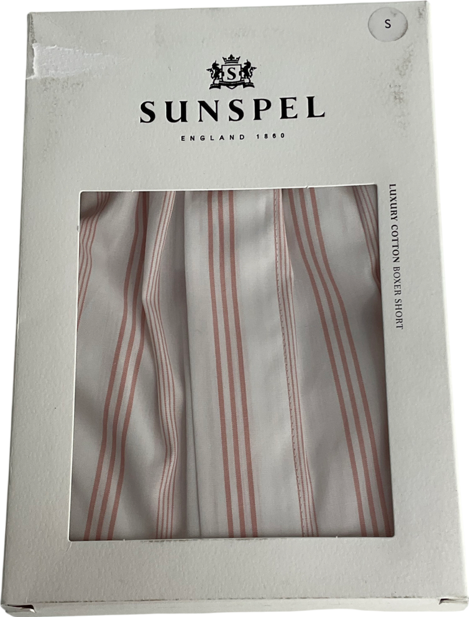 sunspel Pink Classic Boxer Shorts UK S