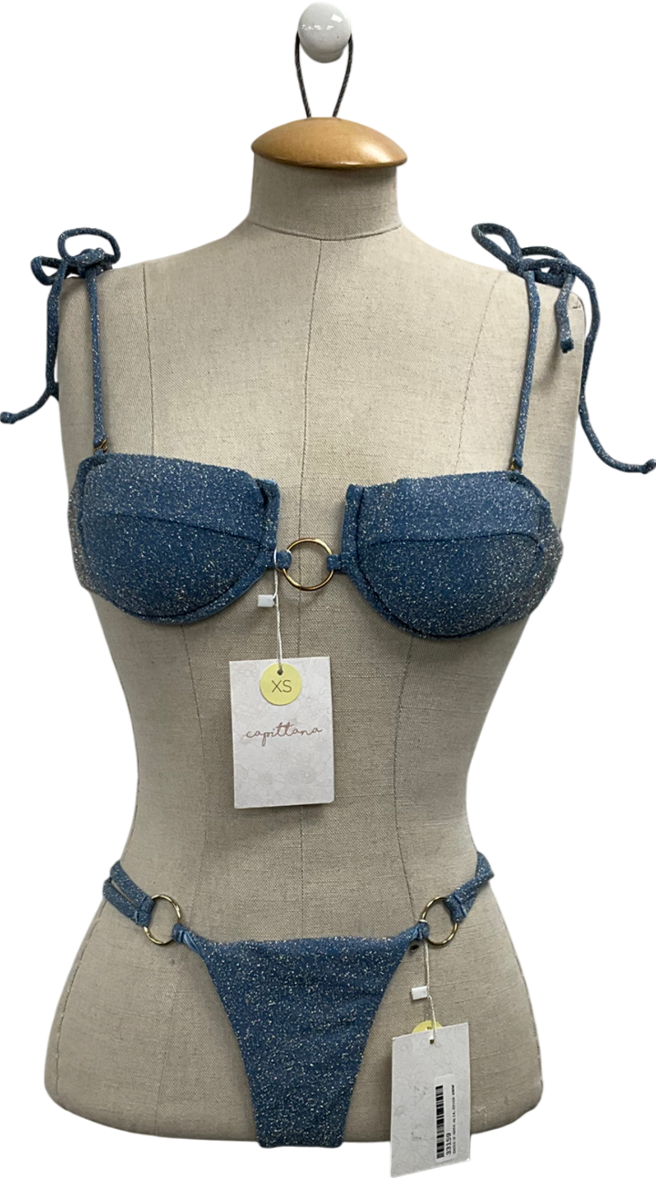 capittana Blue Kenya Bikini Bottom & Kenya Bikini Top UK XS