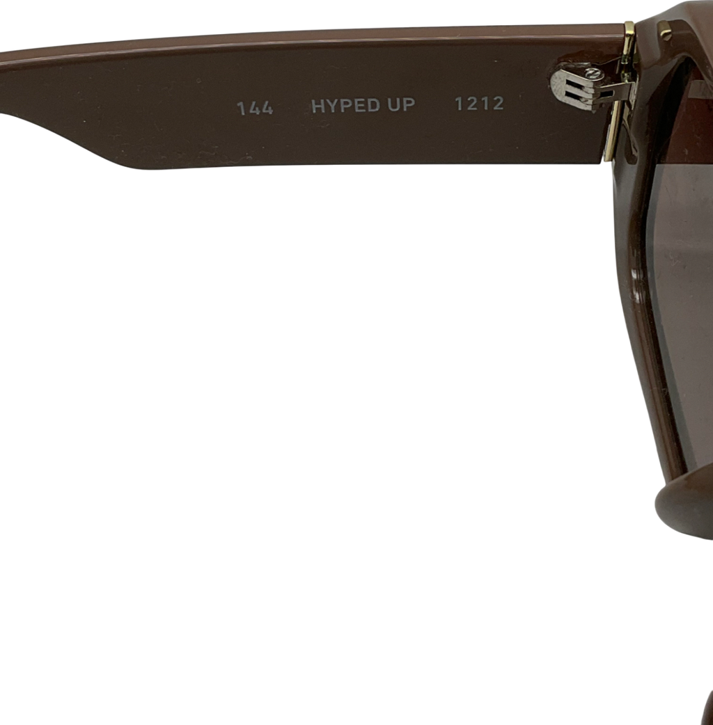 QUAY Brown Hyped Up Sunglasses In Original Case One Size