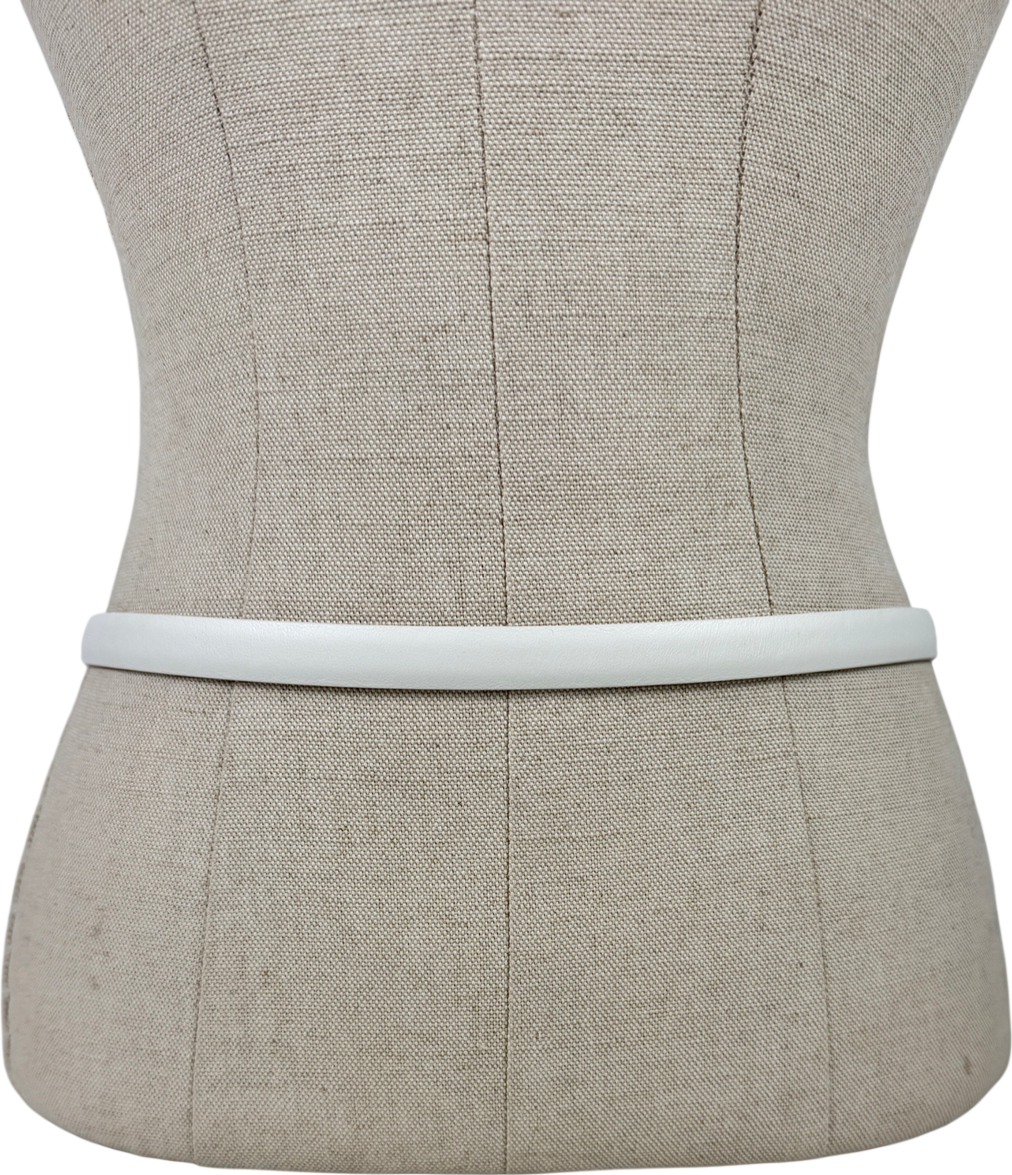 Arket White Leather Belt UK XS/S