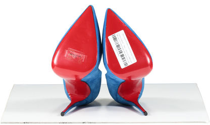 Christian Louboutin Blue Suede So Kate Court Shoes Heel 12cm UK 4.5 EU 37.5 👠