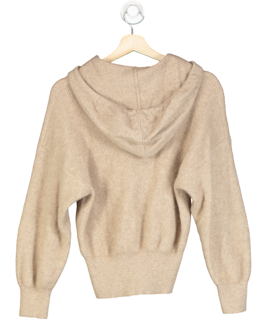 LilySilk Beige Eshe 2-in-1 Cashmere Detachable Hoodie UK 12