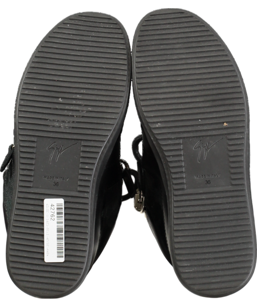 Guiseppe Zanotti Black Unisex High Top Trainer EU 36.5 UK 3.5