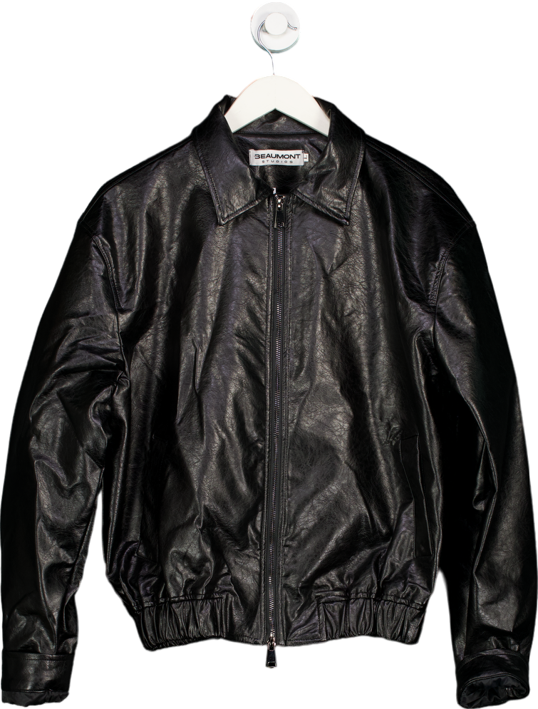 Beaumont Studios Black Leather Jacket UK L