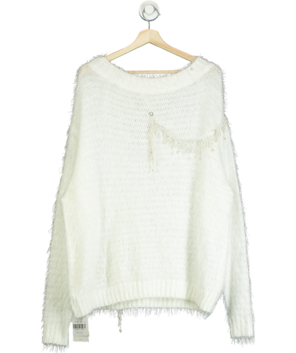 PROD White Pendant Sweater UK M